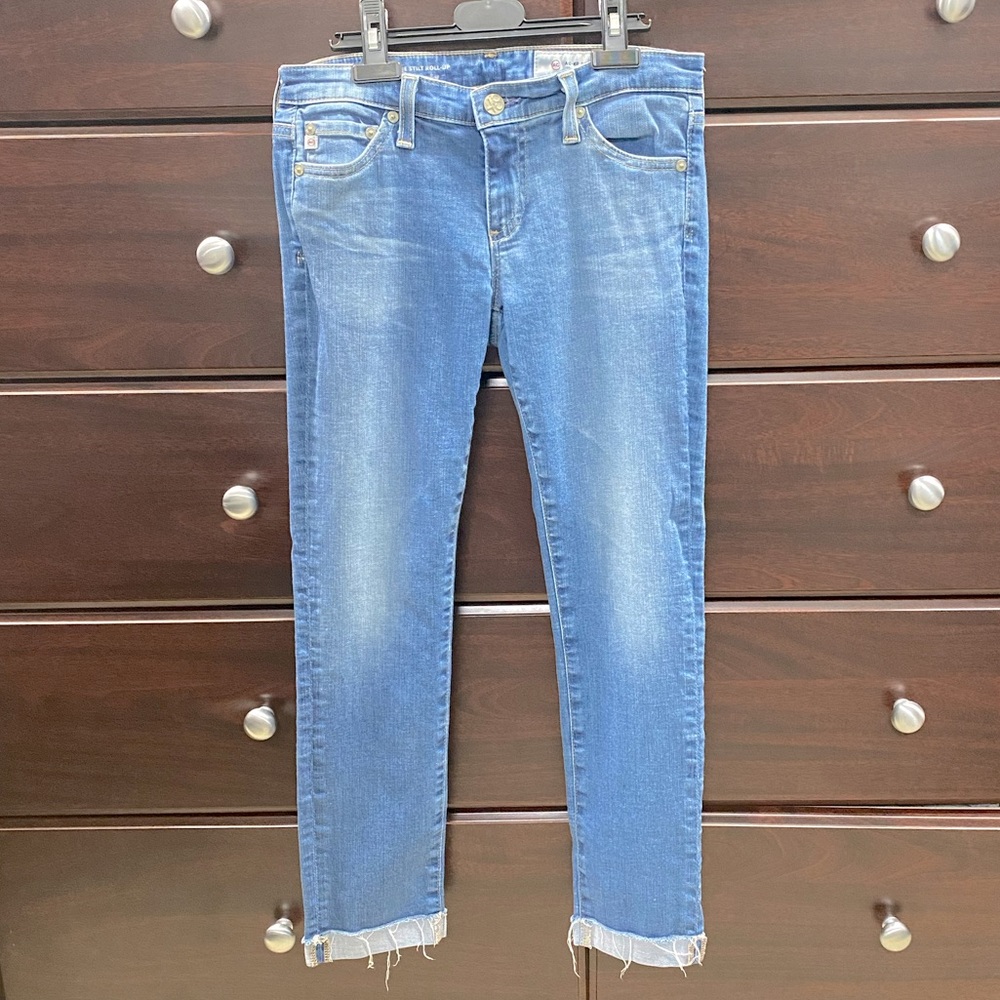 AG Denim Cigarette Roll Up Jeans